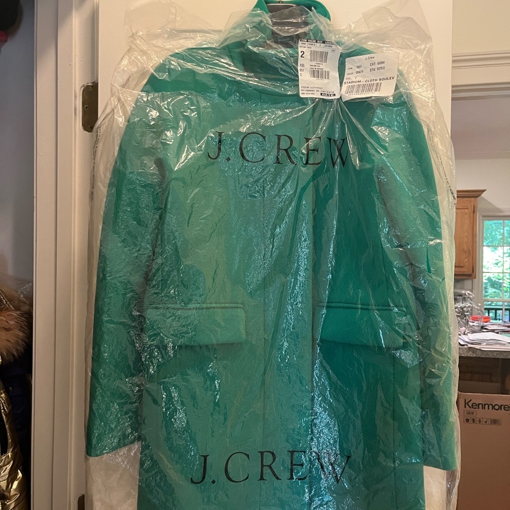 NWOT Jcrew Cocoon Coat in stadium cloth size 4 - Picture 2 of 5